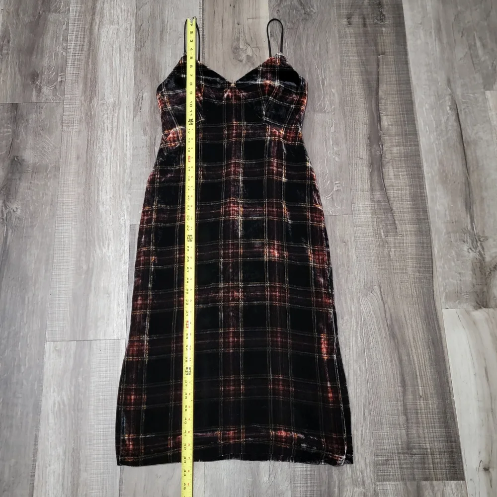 J. Crew Stewart Tartan Plaid Velvet Dress - Picture 6 of 15